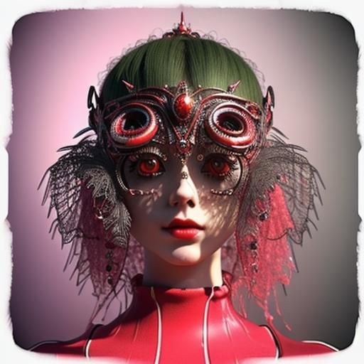 Surreal Psychedelic CGI Rendering in Maximalist Style