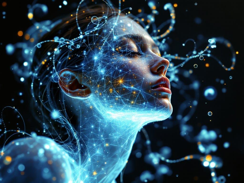 Surreal 3D Holoportrait in Lo-Fi Steamfunk Style