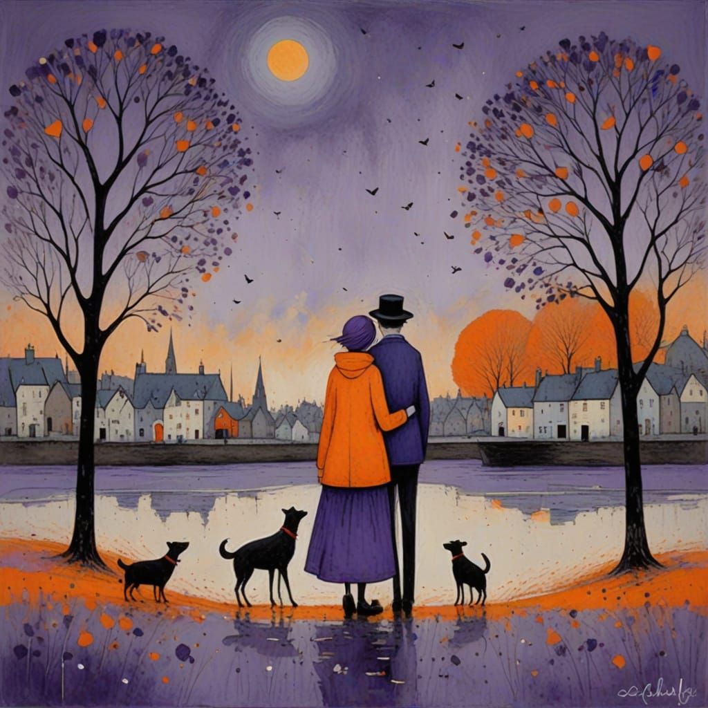 Tormented Soul in a Melancholic Landscape