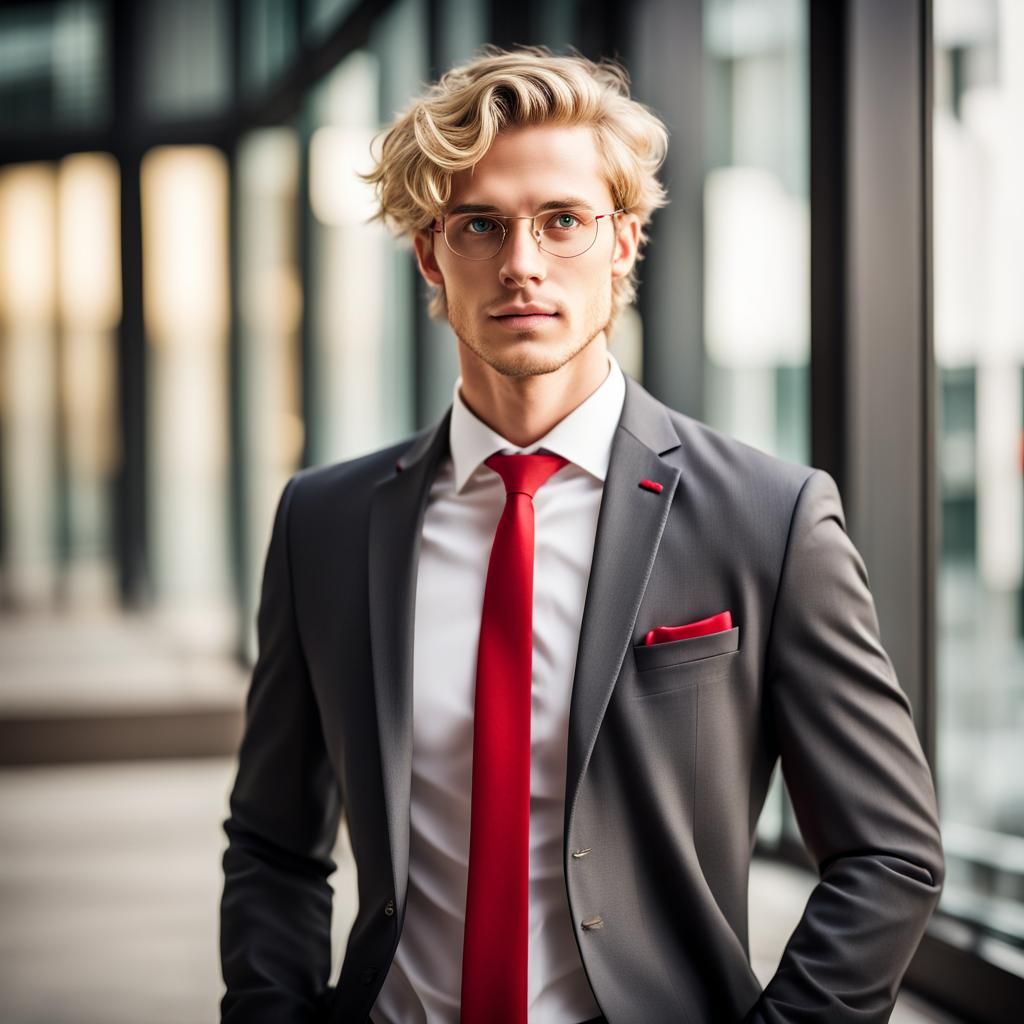 Professional Photo of Young Man in Business Suit