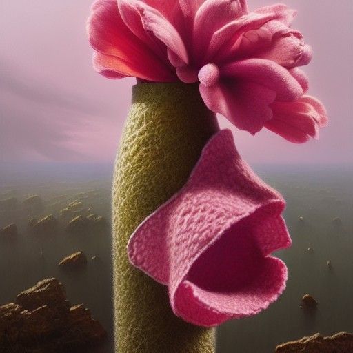 Sinister Flower in Beer Armor: Photorealistic Romanticism