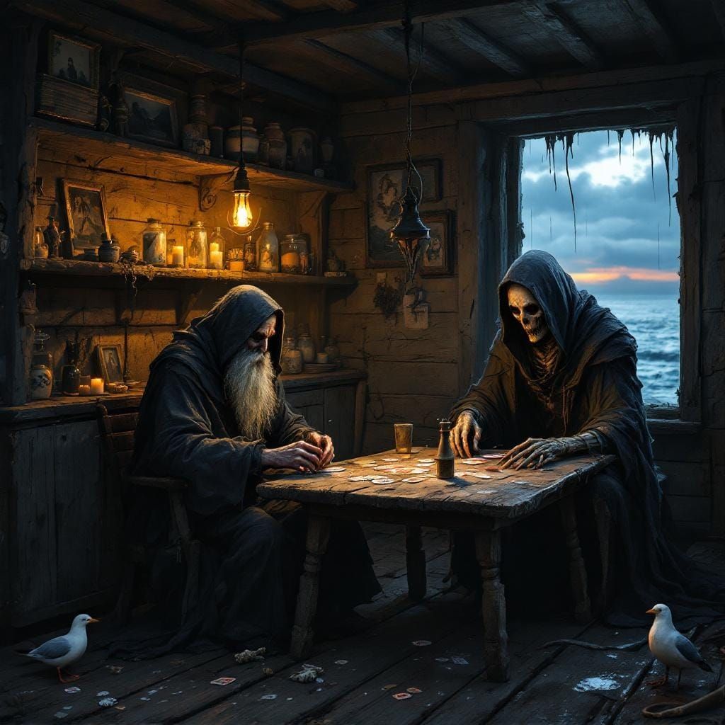 Fisherman's Final Game with Death in Coastal Shack