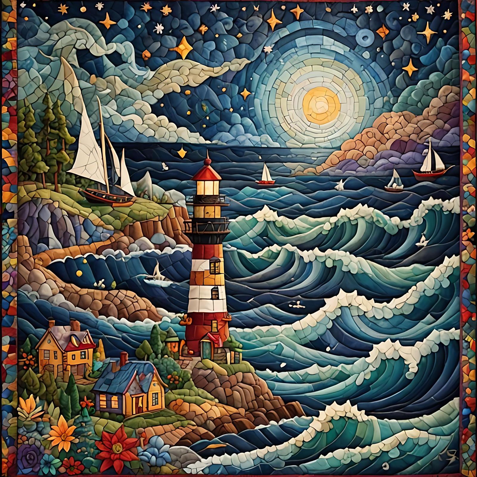 Patchwork seascape ...