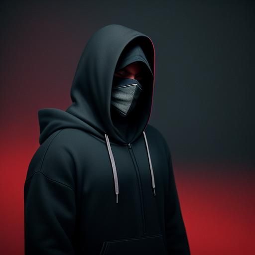 Mysterious Man in Hoodie: 3D Cinematic Render