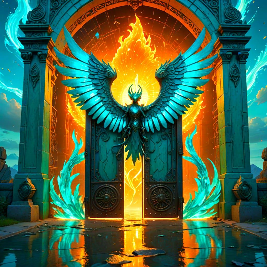 Majestic Turquoise Guardians Stand Watch