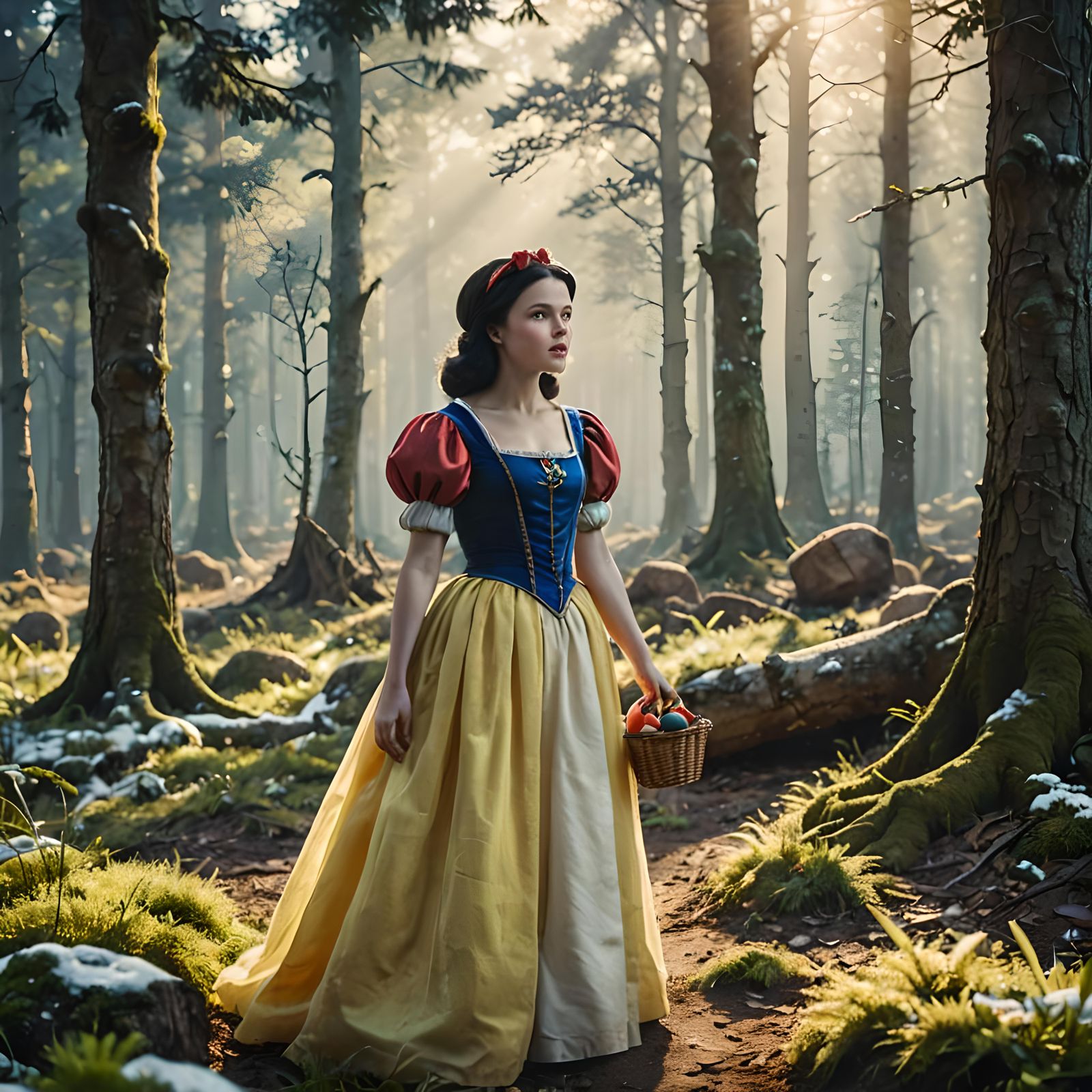 Hyperrealistic Snow White with Seven Dwarfs