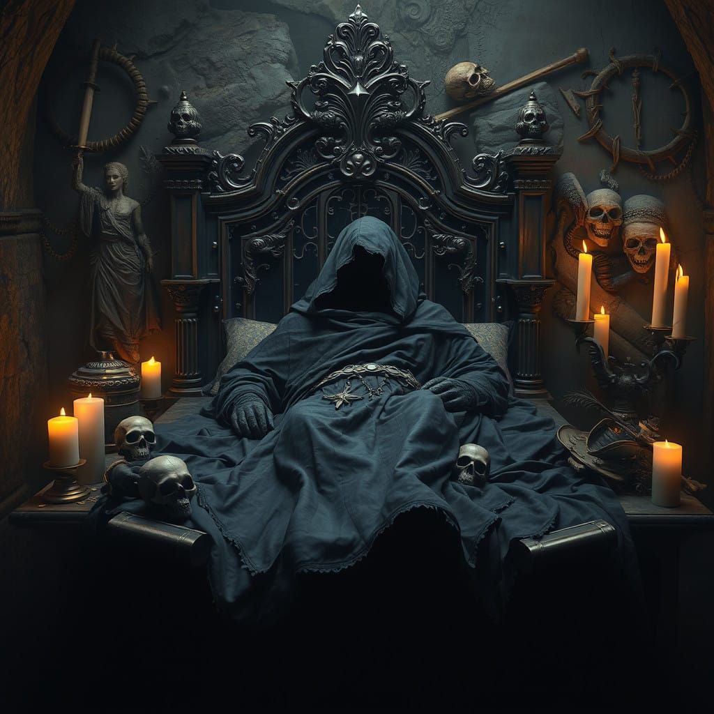 Medieval Crypt Figure in Eternal Slumber
