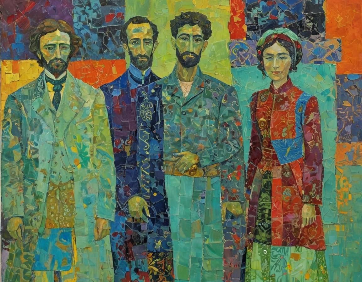 Destroyed Georgian Aristocrats as Impressionist Oil Painting