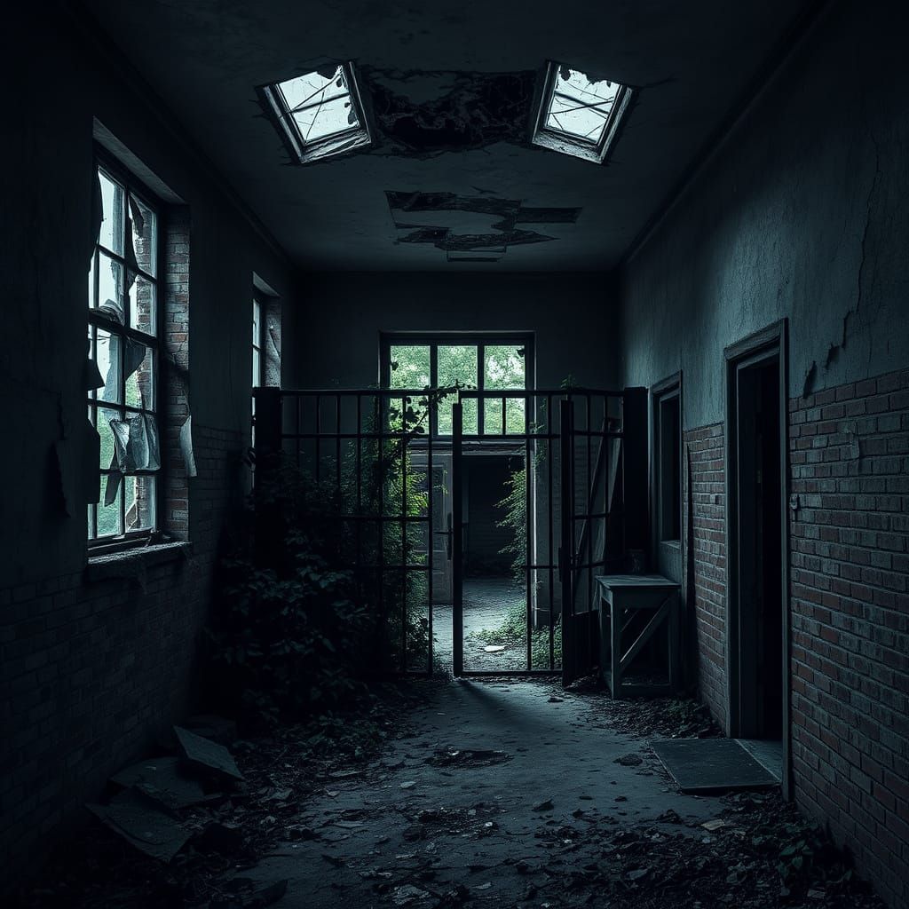 Gritty Abandoned Asylum in Haunting Decay