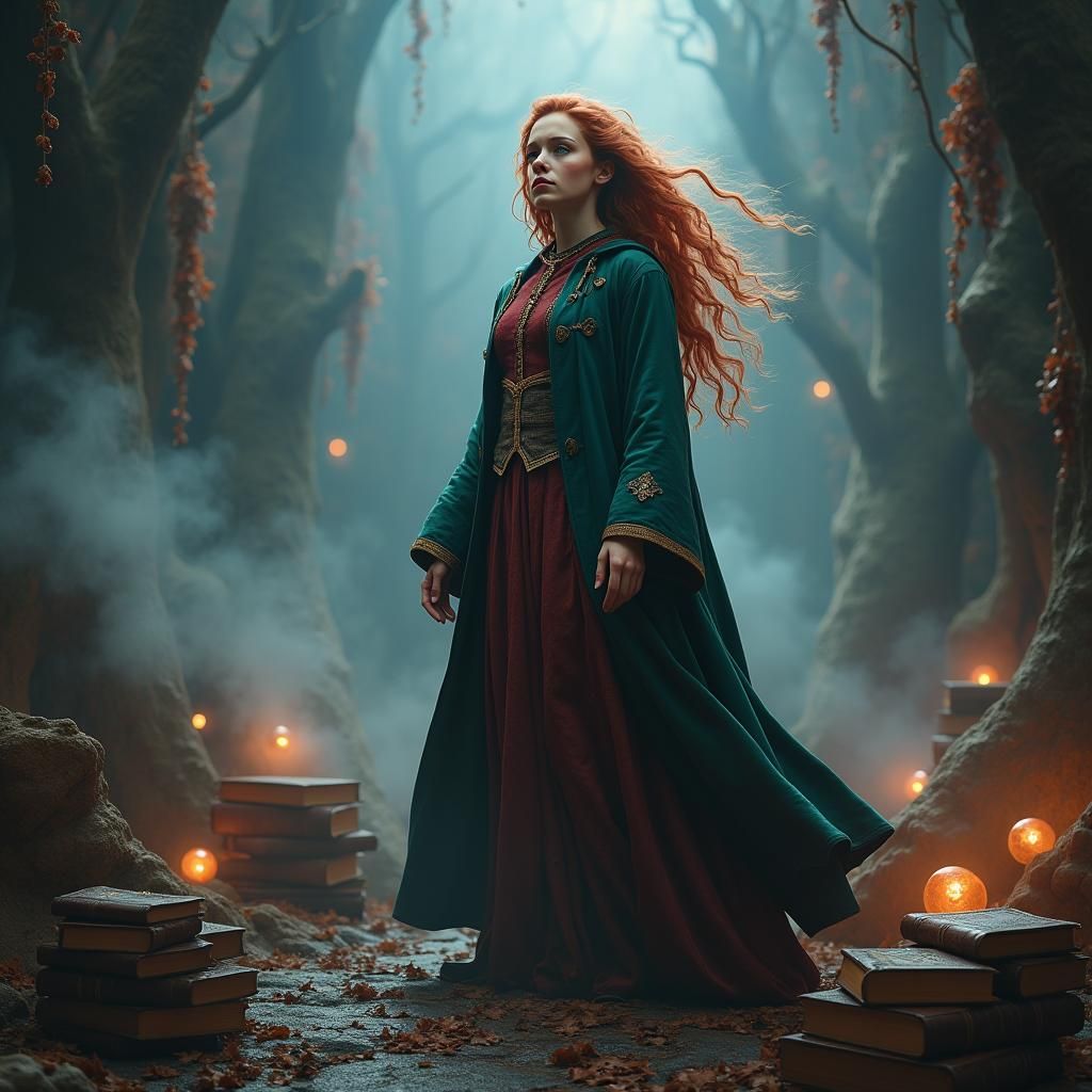 Hermione Granger in Mystical Hogwarts Realm