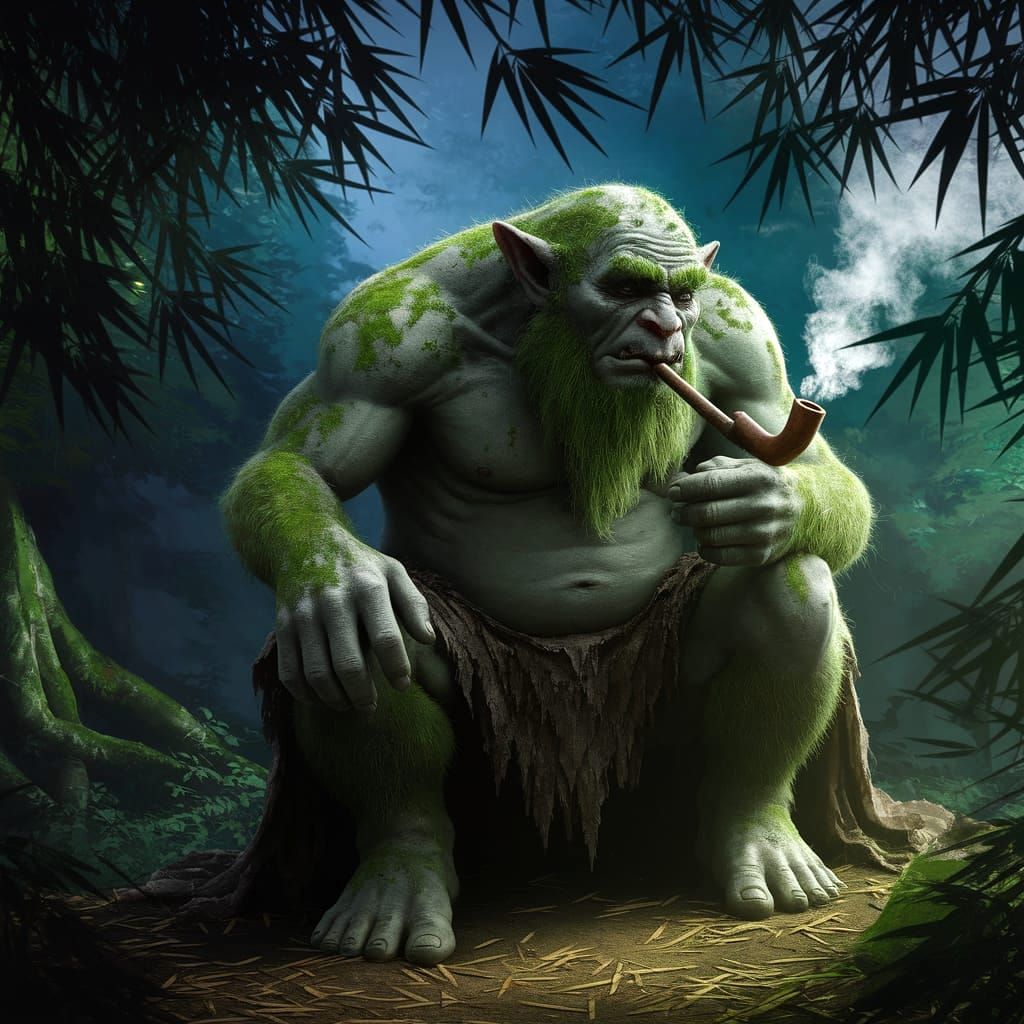 Cave troll in bamboo forest