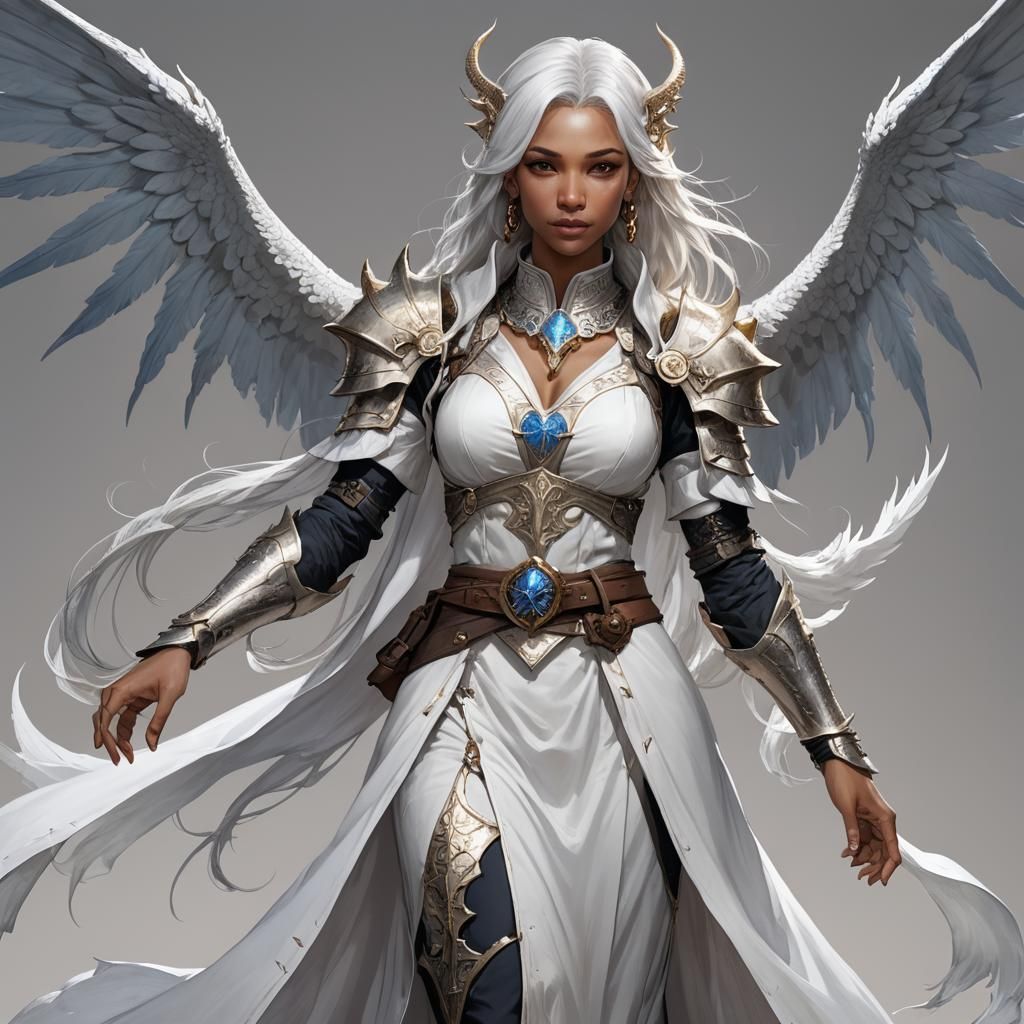 Bahamut Cleric: Beautiful Woman in White