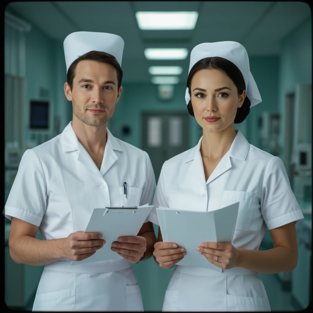 Cinematic Nursing Team in Hospital Setting