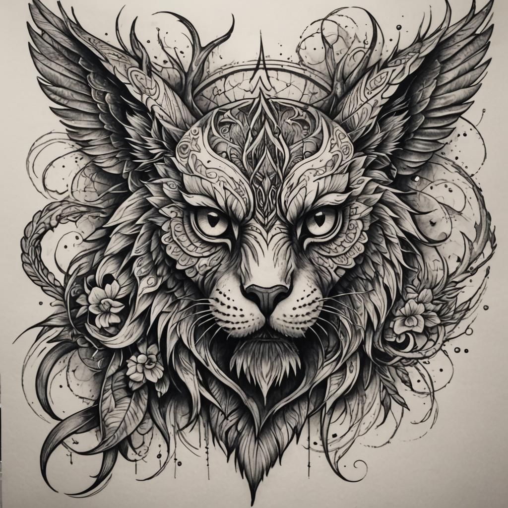 Maori Tattoo Biro Sketch Design