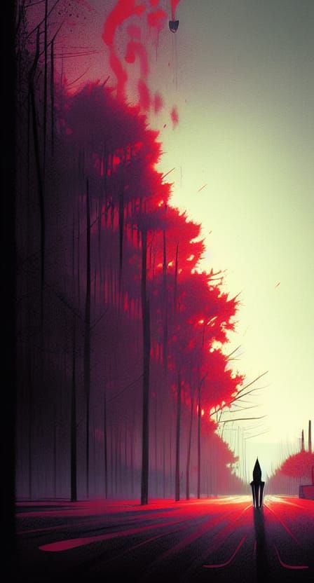 Sinister Shadow Figure in Dark Fantasy Art Style