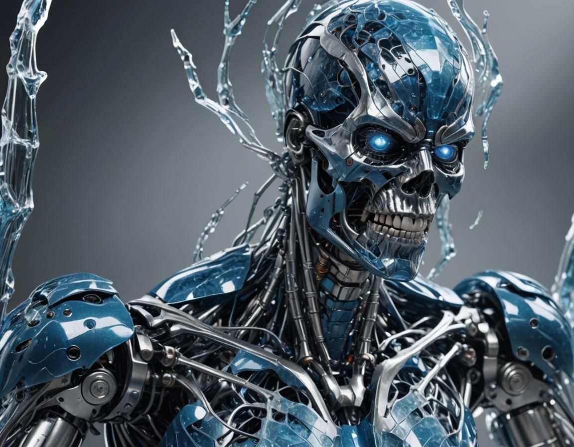 ATTACK CYBORG SKELETAL MATRIX - BLUE