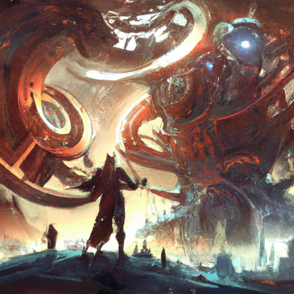 Epic Comic Art in Digital Matte Painting Style