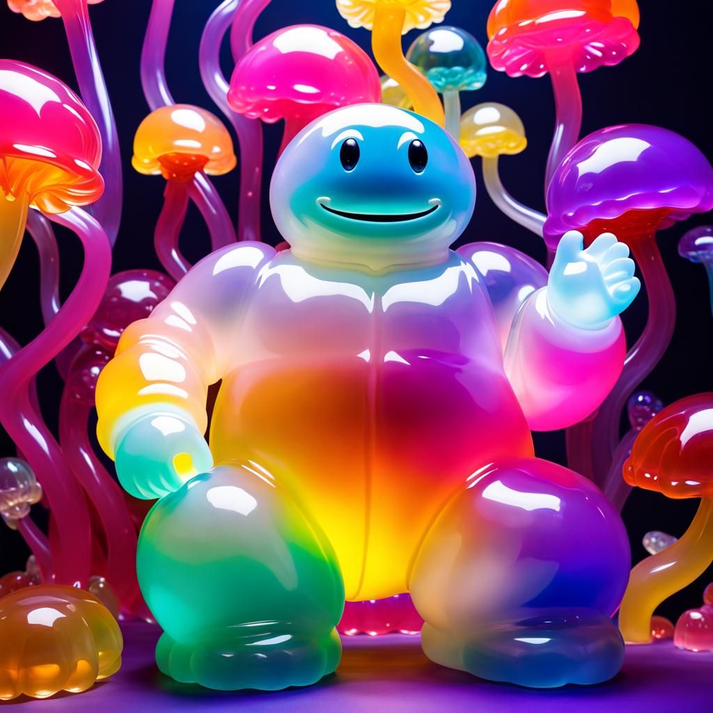 Translucent jelly man