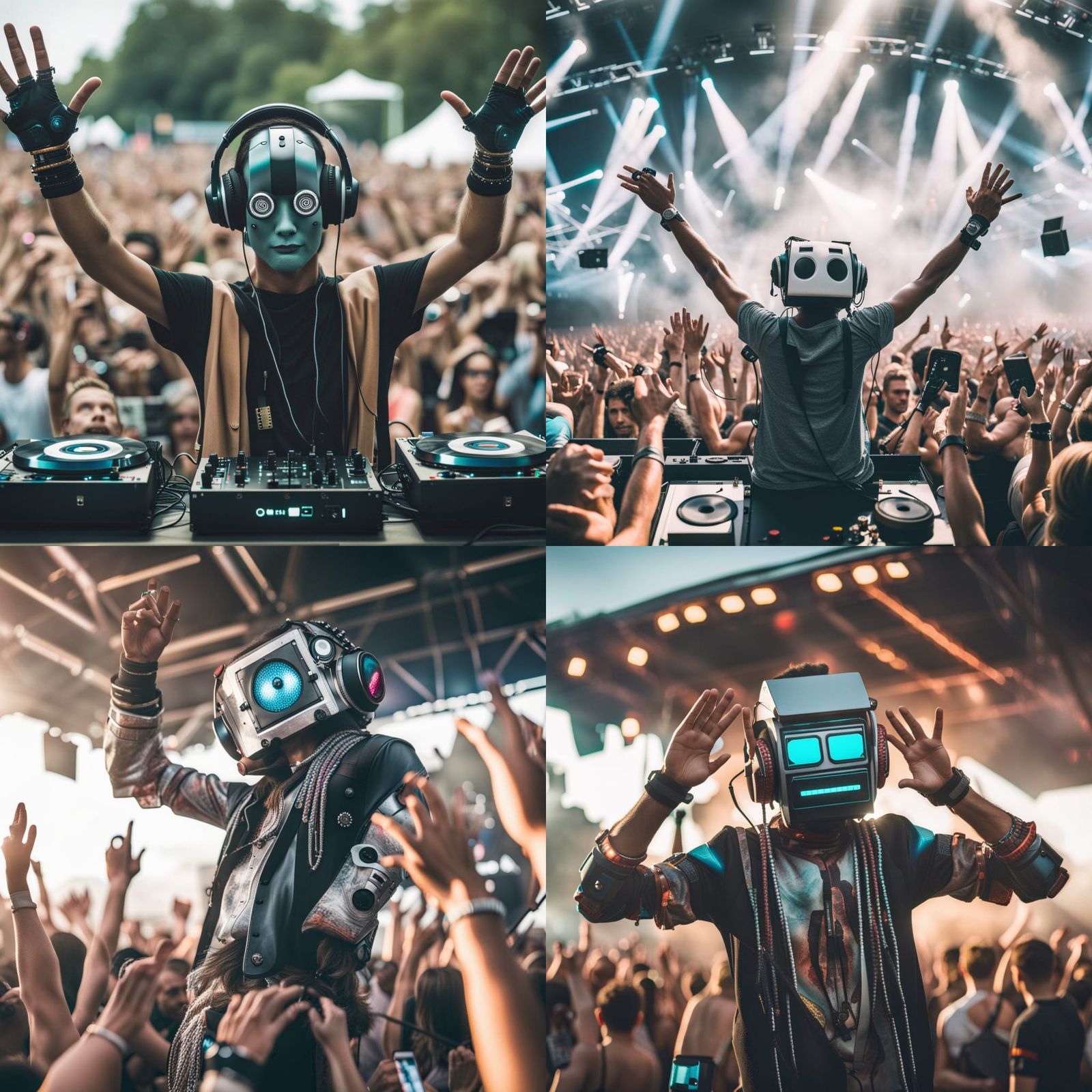 Robot DJ at Music Festival