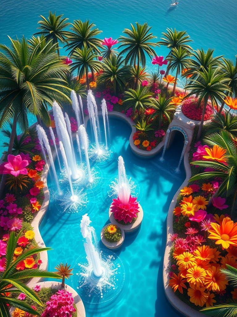 Sapphire Waters Oasis in Vibrant Bloom