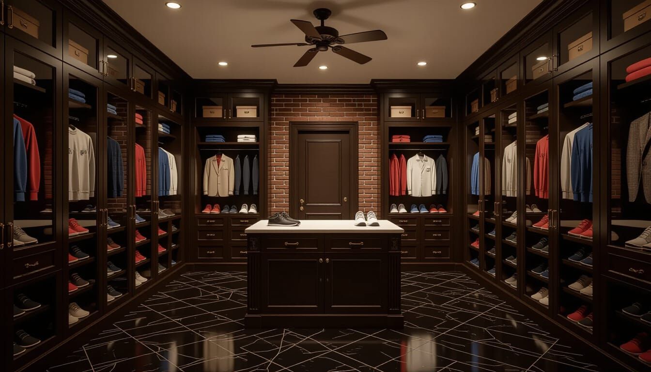 Victorian Walk-In Closet with Secret Door