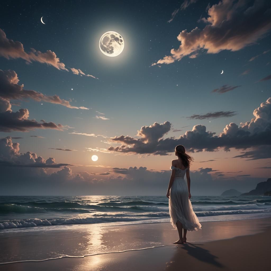 Moonlit Serenity: A Cinematic Digital Painting