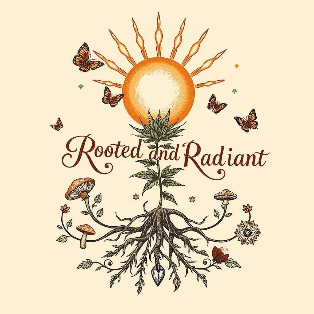 Boho Stoner T-Shirt Design: Rooted and Radiant