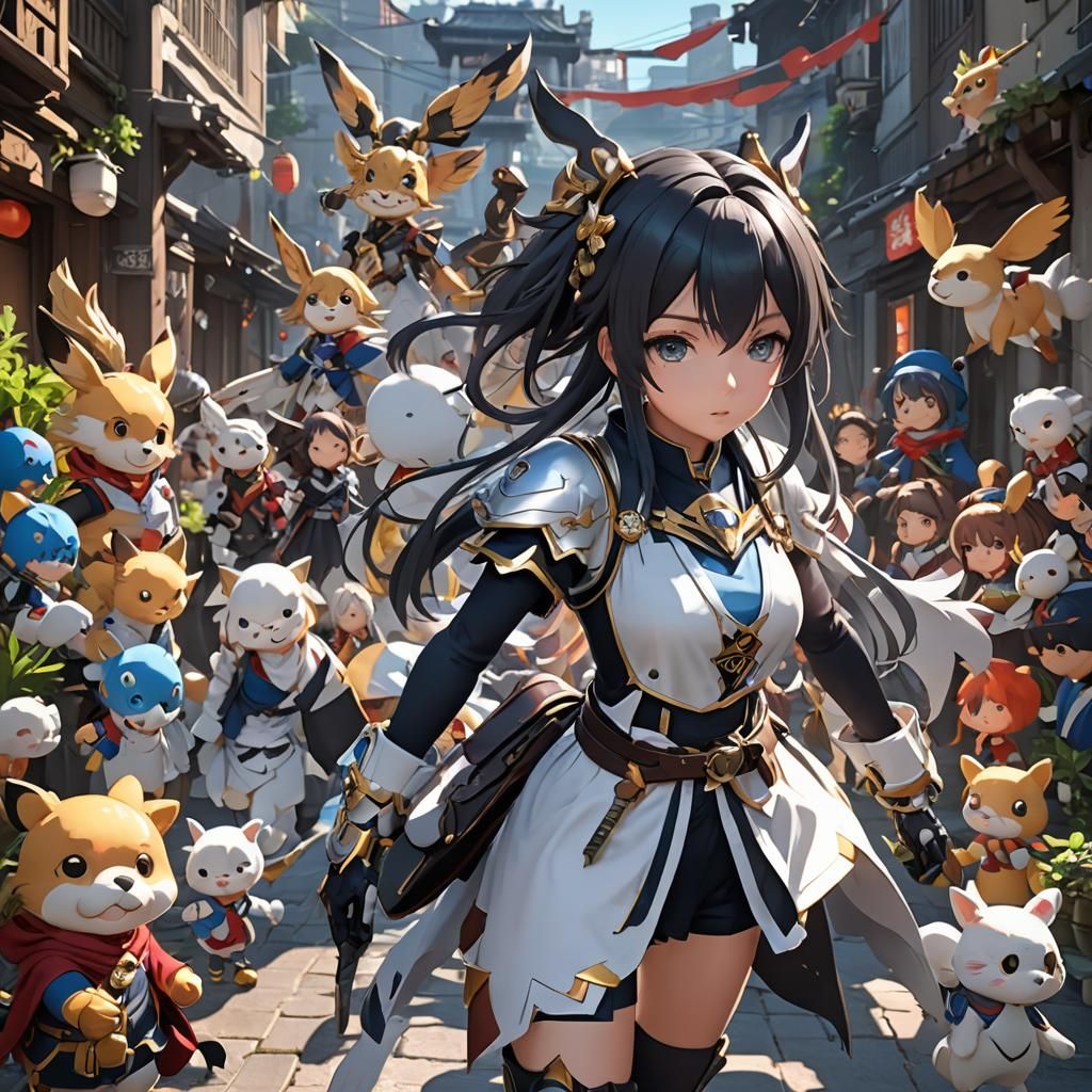 Detailed Cartoon Anime Concept Art in 8K