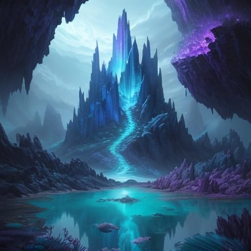 Crystal Cave Explorers: Fantasy Concept Art