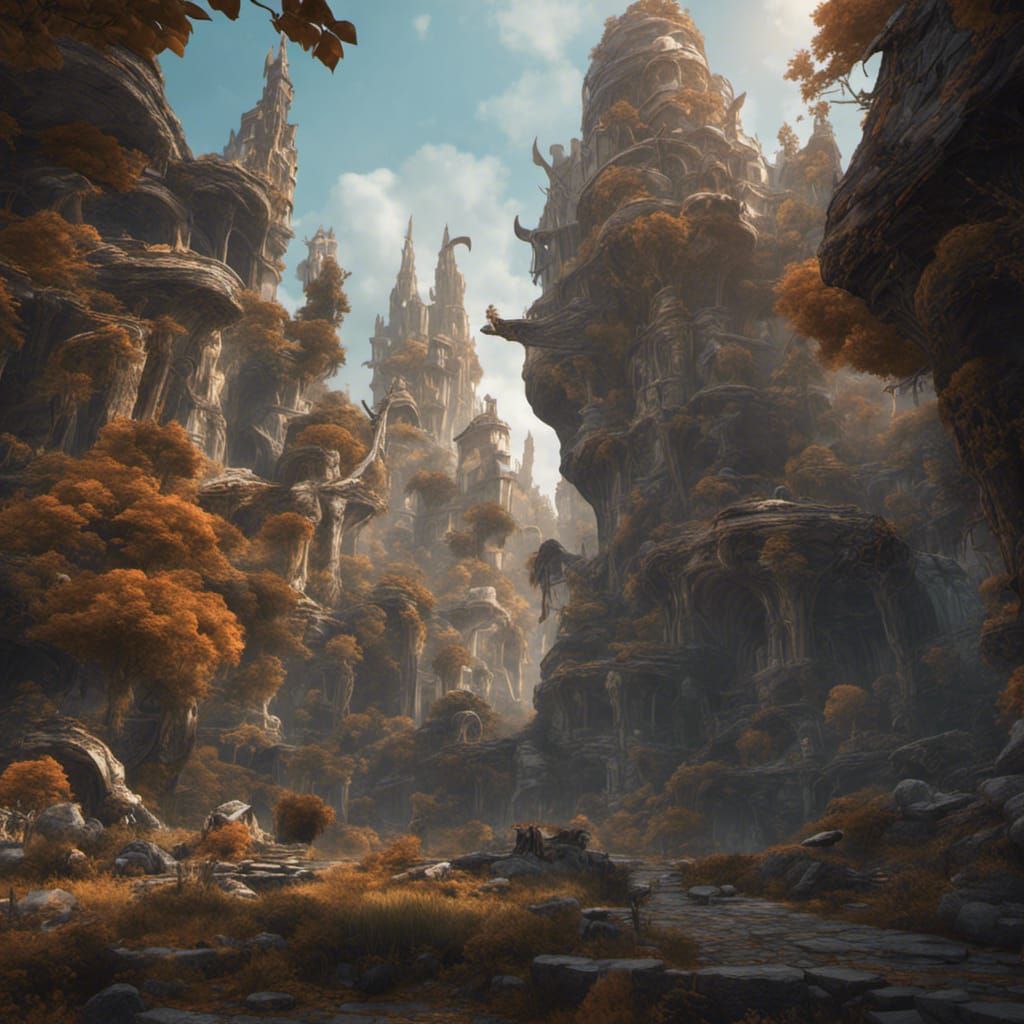 Fantastical Matte Painting in Deep Color