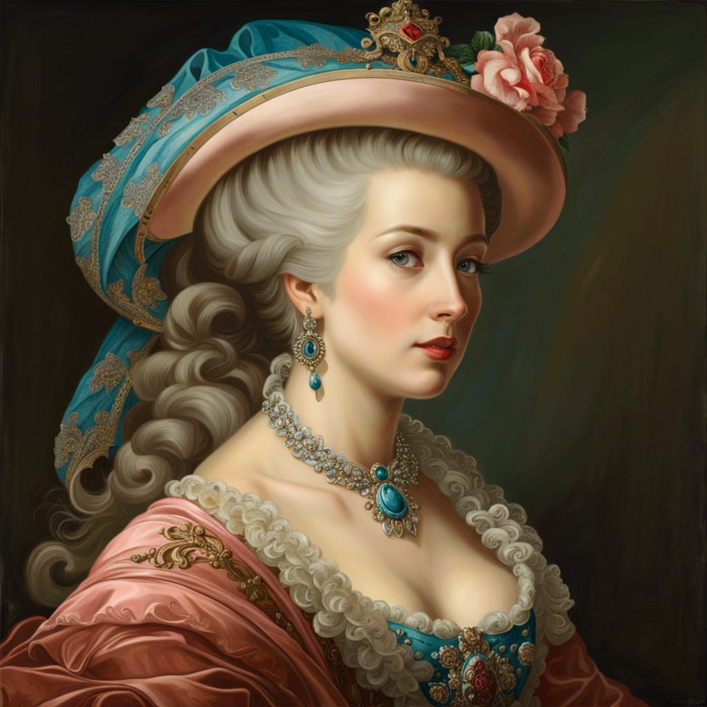 Rococo Portrait of the World's Most Beautiful Woman
