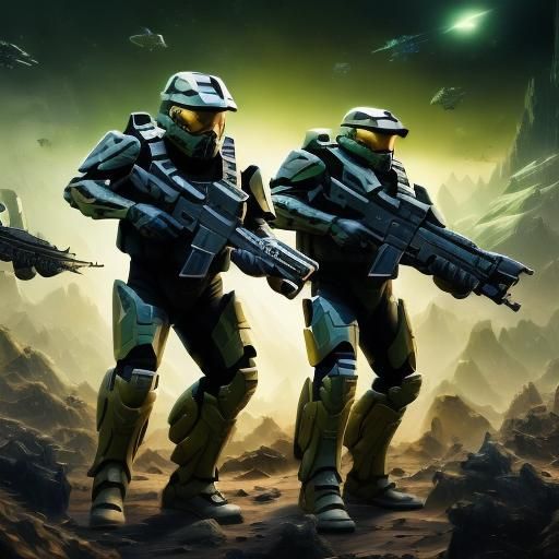 Detailed Matte Painting of a War Scene