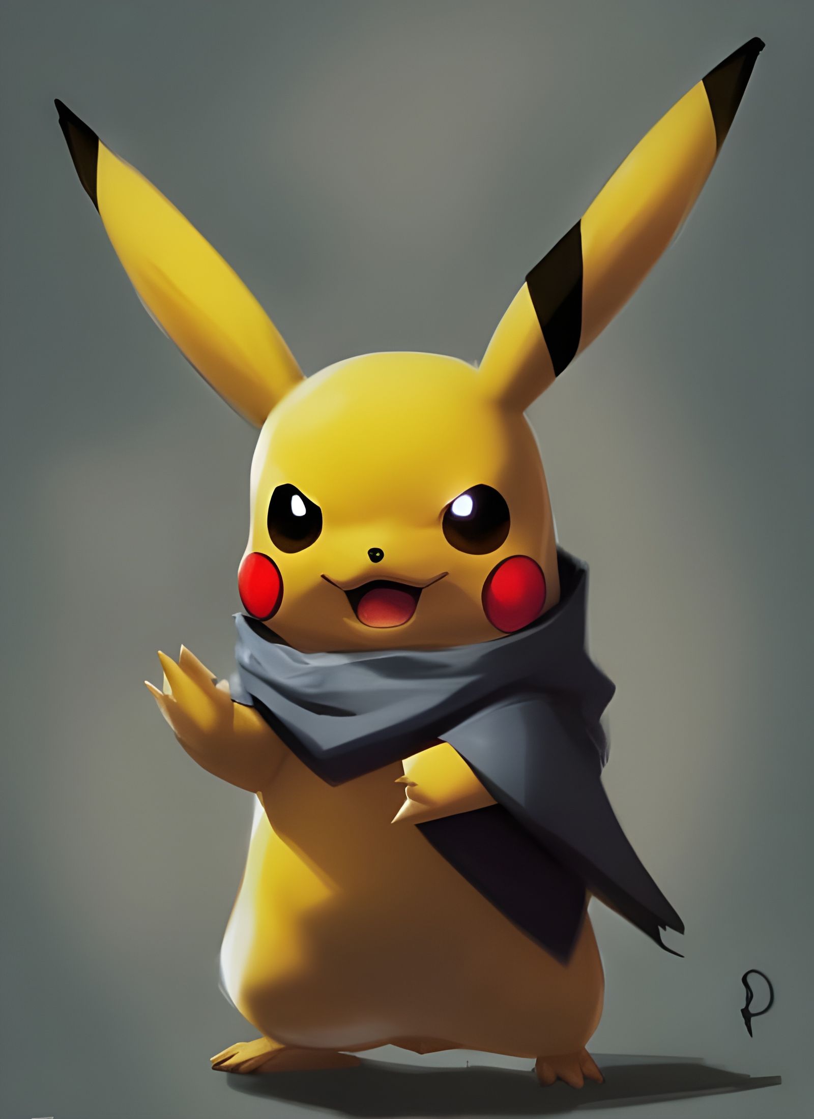 Sinister Pikachu by Greg Rutkowski