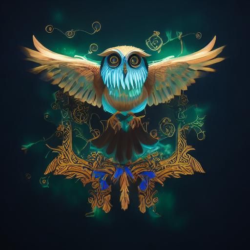 Magical Book Logo Concept Art in Digital Style