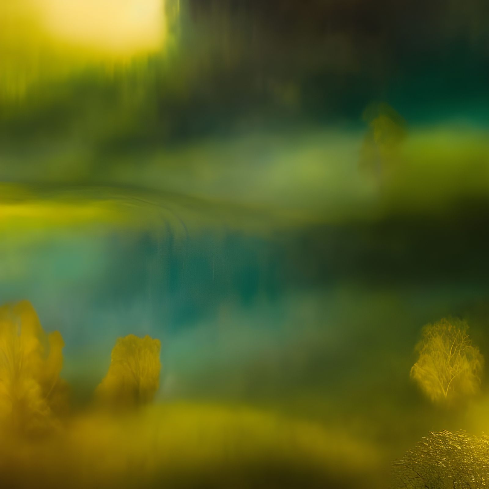 Golden Abstract Cycles Matte Painting