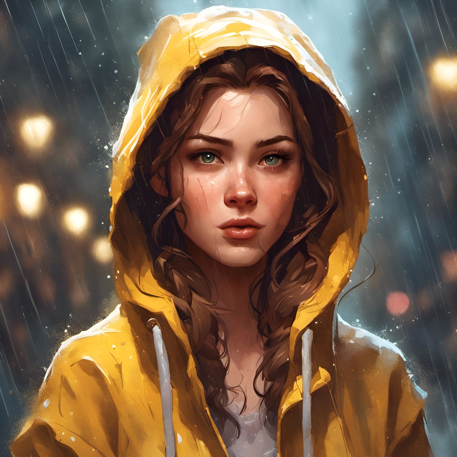 Princess Belle in Hoodie: Digital Illustration