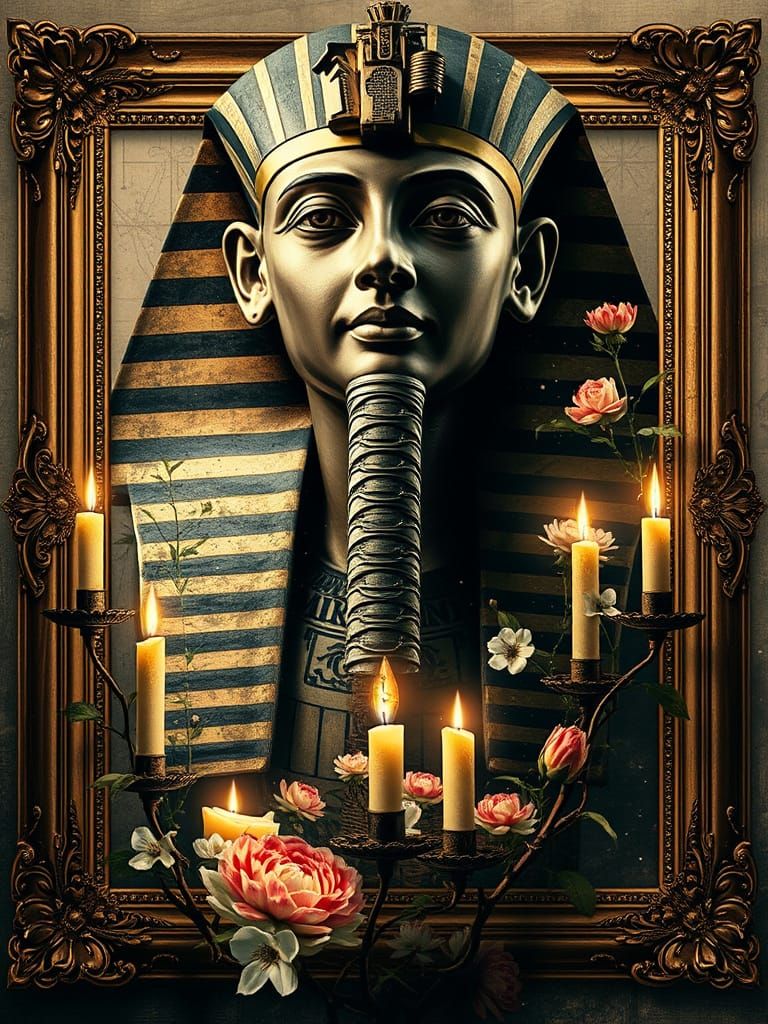Surreal Pharaoh in Whispers of Spring
