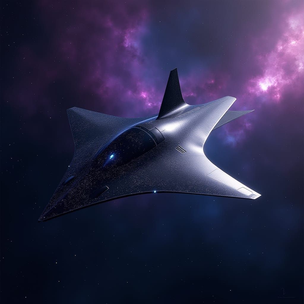 SR-71 Blackbird in a Futuristic Galaxy