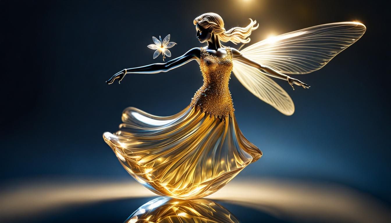 Crystal Fairy Dancing in Volumetric Sunlight