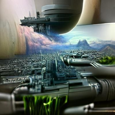 Detailed Science Fiction Matte Painting