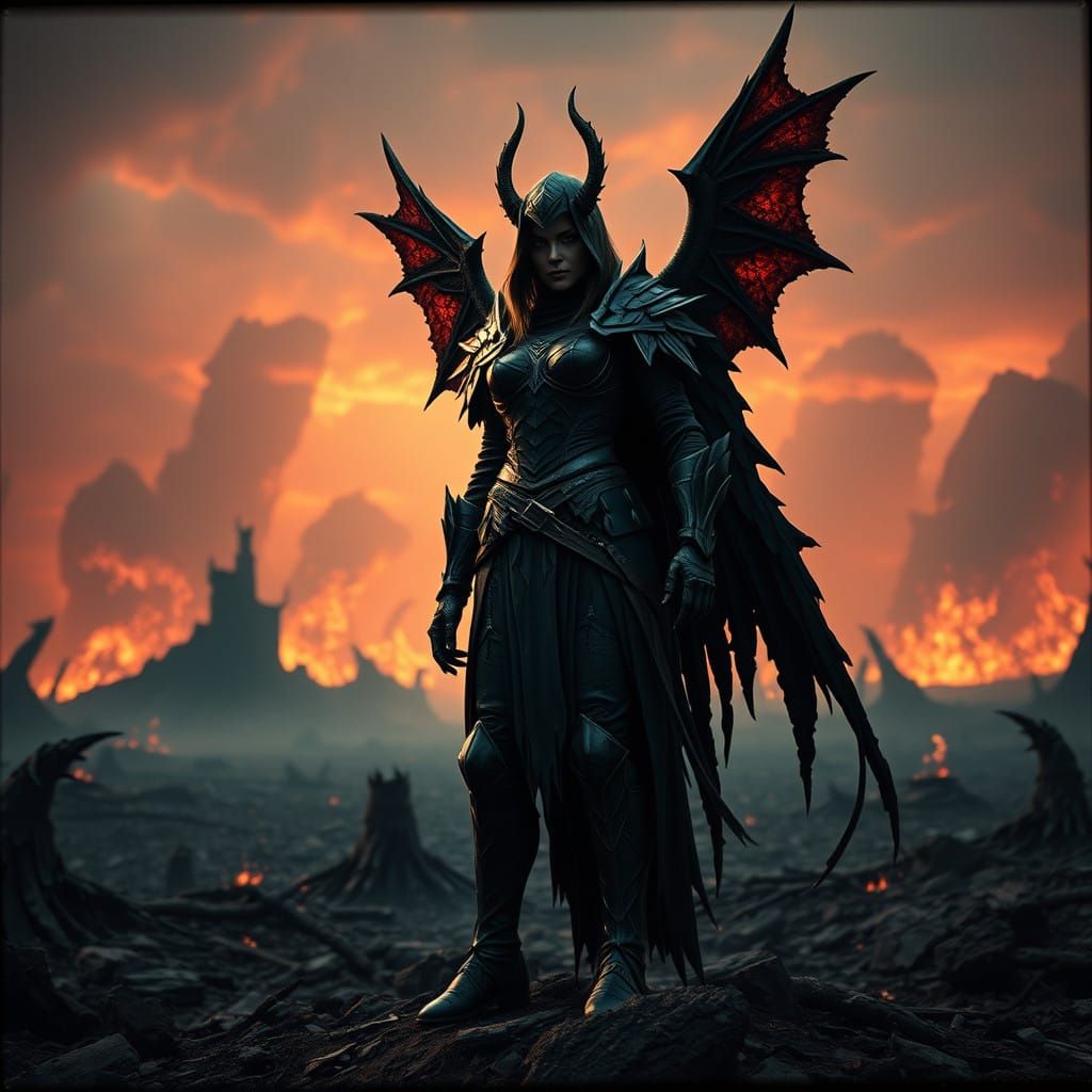 Dark Archduchess Zariel Dominates Avernus' Blood-Scarred Bat...