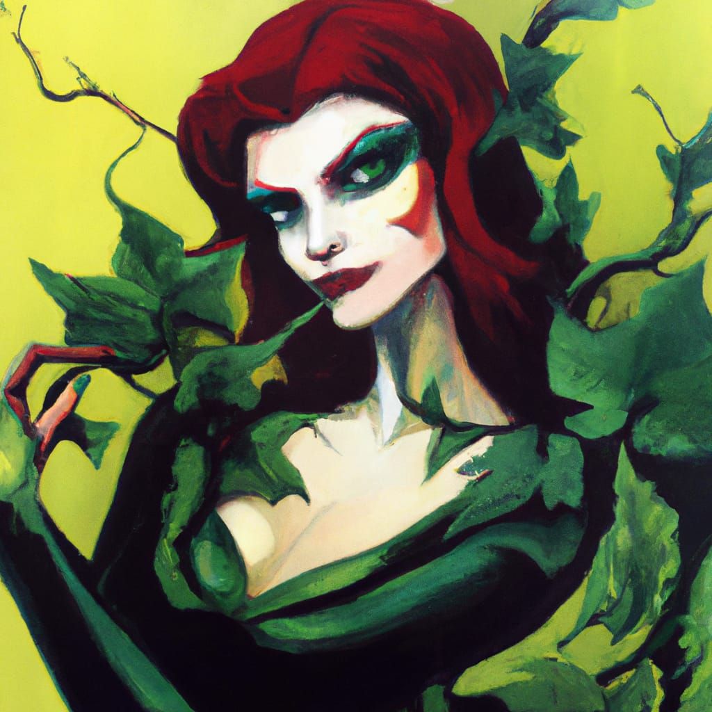 Gorgeous Poison Ivy as Malcolm Liepke Painting