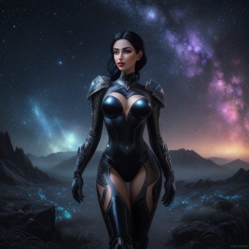 Snow White in Sci-Fi Dark Fantasy Style