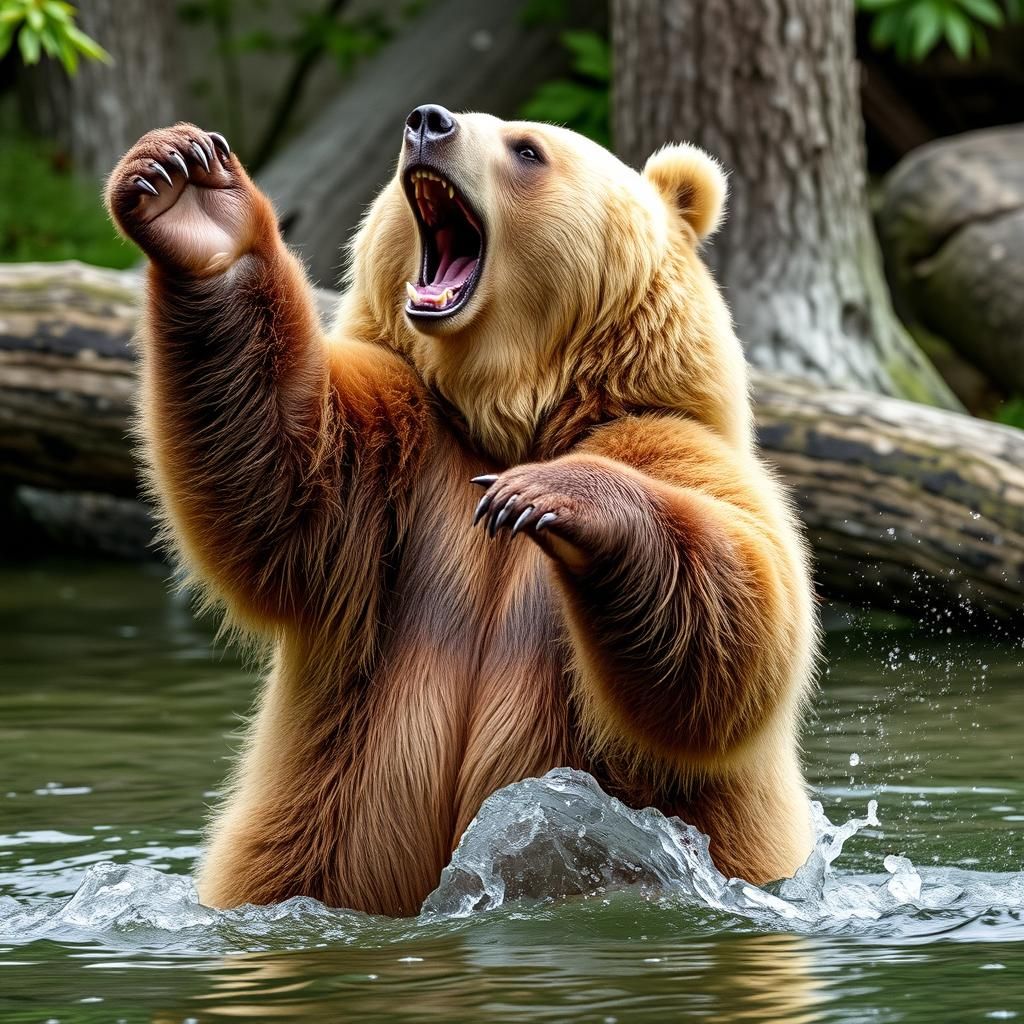 Obese Bear Showing Off