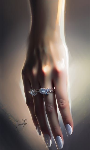 Elegant Wedding Manicure with Sparkling Jewels
