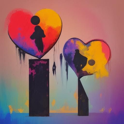 Abstract Art: Long Distance Relationship Heartache