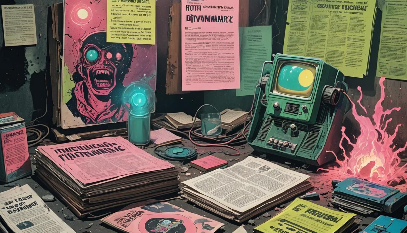 Biopunk Dynamo in Polish Comic Art Style