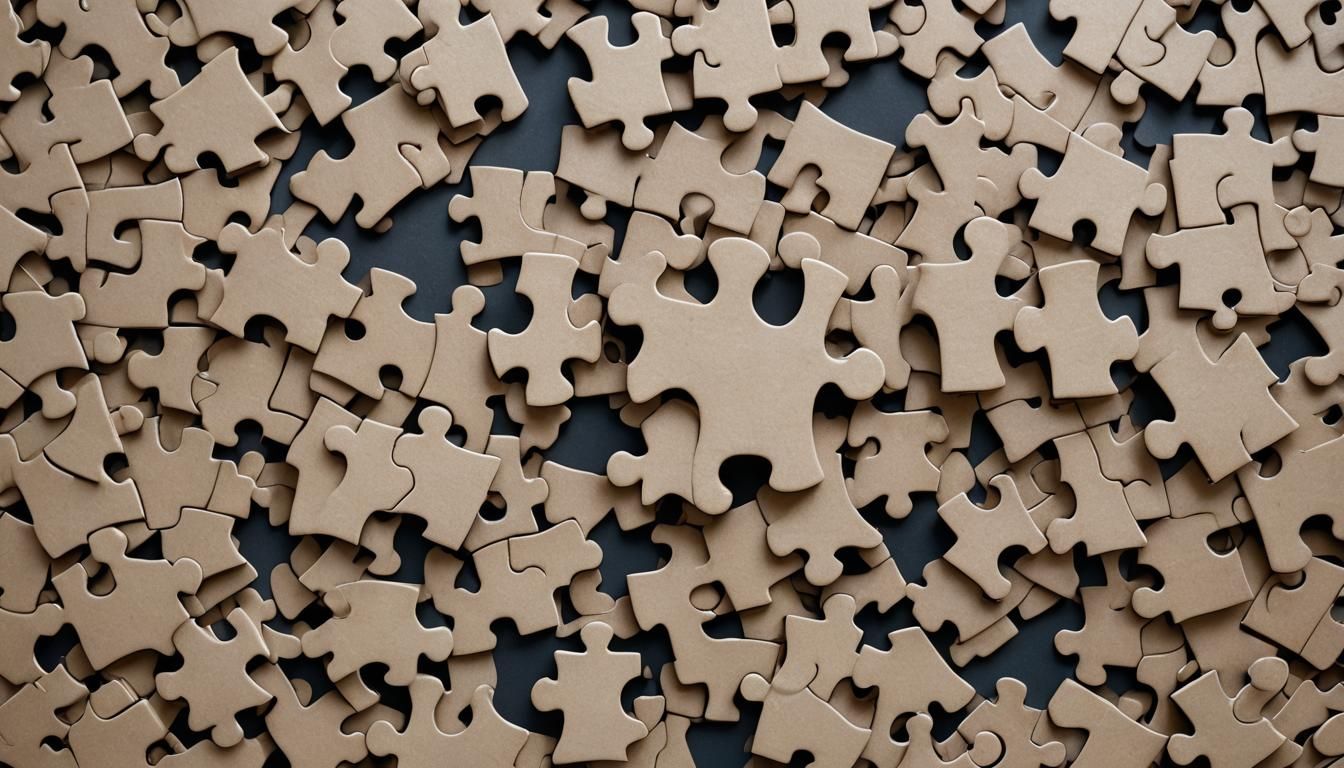 Puzzle Piece Figure Completed with Support