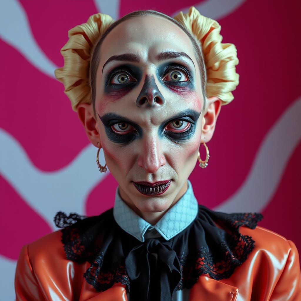 Grotesque Fashion Portrait in Surreal Style