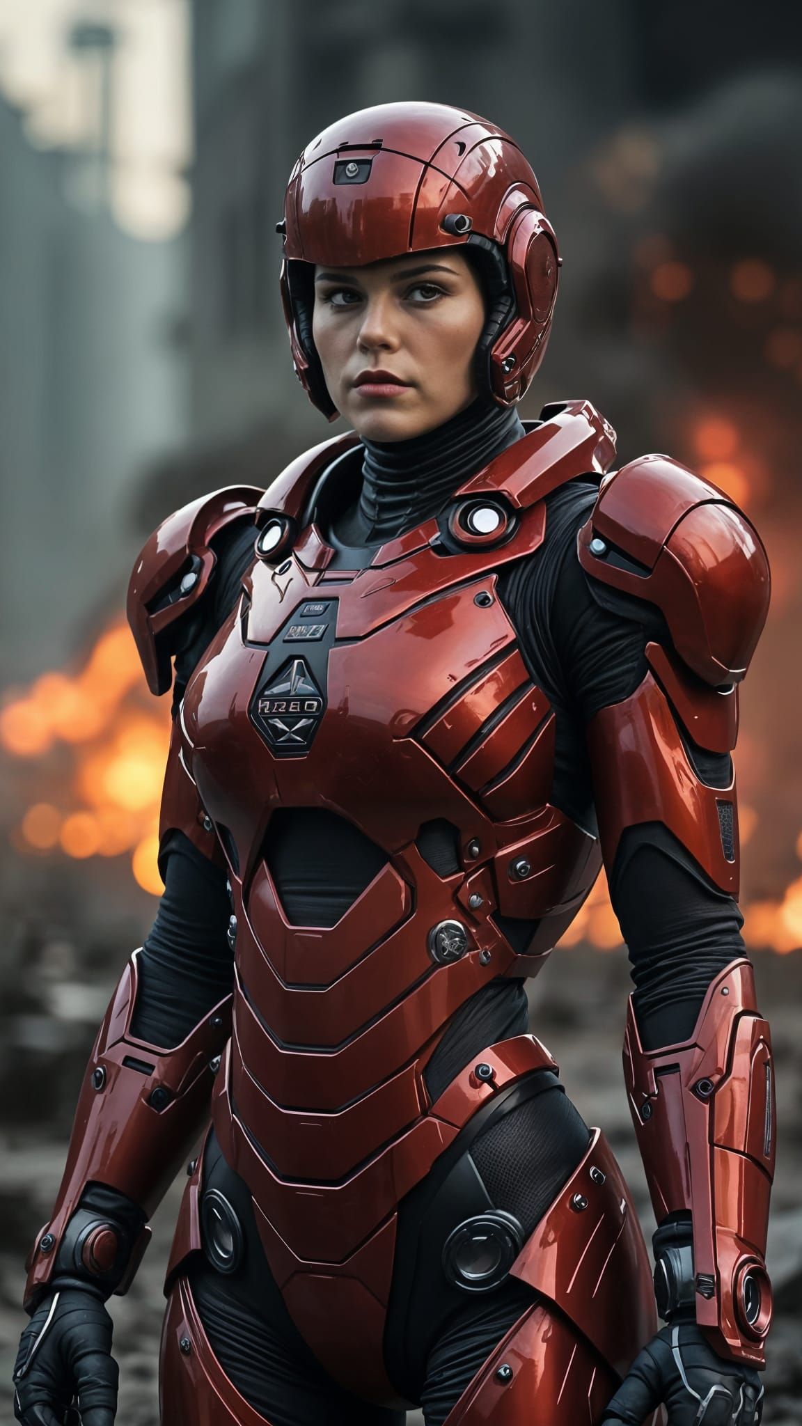Sophia Bush as Crimson Dynamo in Soviet Exosuit